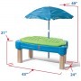 Step2 Cascading Cove Sand and Water table w/umbrella
